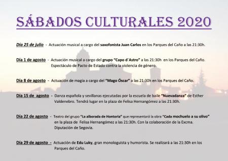 Imagen SÁBADOS CULTURALES 2020